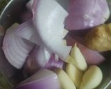 A picture of step 2 of Moth beans usal.