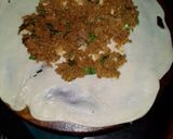 A picture of step 2 of Mughlai paratha.