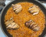 A picture of step 10 of Paella with Secreto Pork and Rice.
