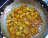A picture of step 4 of Nendran Banana Sabzi.