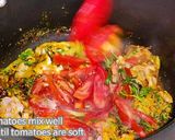 A picture of step 3 of Hyderabadi Mutton Tahari.