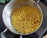 A picture of step 1 of Moong dal Halwa.