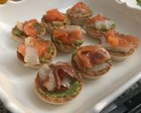 Foto del paso 6 de la receta Tartaletas de salmón y bacalao ahumados con aguacate