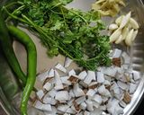 A picture of step 1 of Coconut chutney.