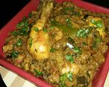 A picture of step 9 of Bengan chicken😋😋😋.