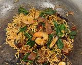 A picture of step 4 of Drunken Noodles with Instant Ramen (Pad Kee Mao Mama).