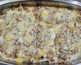 Foto del paso 9 de la receta: 🥓🧀🍄‍🟫 Polenta con panceta, champiñones y verdeo a la crema gratinada 🍄‍🟫🧀🥓