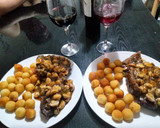 Foto del paso 5 de la receta: Entraña con salsa de champiñones y papitas noisette 👩‍🍳