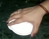 A picture of step 1 of Mint Raita.