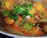 A picture of step 9 of Aloo Katli in coriander dip.