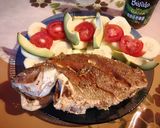 A picture of step 6 of Fried Mojarra.
