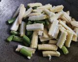 Foto langkah ke 3 dari resep 9. Tumis Buncis Putren/Jagung Muda sederhana.