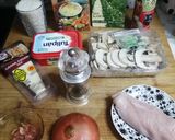 Foto del paso 1 de la receta: Risotto de champiñones, pollo y jamón🍄🍗🐽