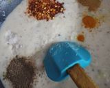 A picture of step 3 of Alferedo chicken bread.
