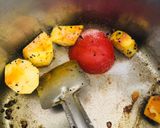 A picture of step 2 of Papad curry.