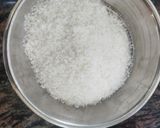 A picture of step 1 of Coconut Chocolate Burfi.
