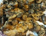 A picture of step 6 of Chicken Marsala.