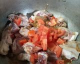 A picture of step 1 of Palak gosht.