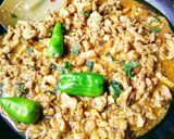 A picture of step 5 of Dhabaa style qeema.
