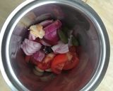 A picture of step 1 of Aaloo Matar Gobi.