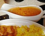 A picture of step 7 of Butter Chicken with Saffron Rice. 😁.