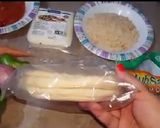 A picture of step 1 of French pita bread puff.