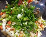 A picture of step 1 of Maggi vegetable soup.
