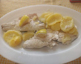 Foto del paso 9 de la receta: Filetes de Lubina al horno con Limón y patatas