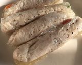 รูปขั้นตอนการทำที่ 4 ของ สันในไก่ม้วนไส้ผัก(อบไมโครเวฟ)