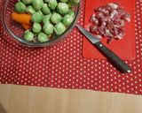 A picture of step 12 of Heritage chicken. Celeriac puree and mixed veg. Festive.