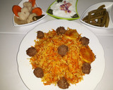 عکس مرحله 3 از دستور هویج پلو با گوشت قلقلی