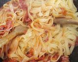 A picture of step 3 of Tagliatelle with mushroom and salame ragù.