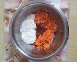 A picture of step 2 of Ragi carrot cake.