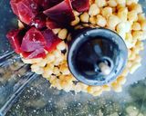 A picture of step 1 of Beet Hummus.