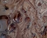 A picture of step 2 of Triple layer choco cake.