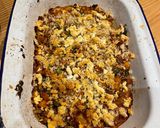 A picture of step 3 of Leftovers bean bake.