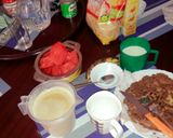 A picture of step 1 of Chapati mayai.