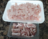 Foto del paso 1 de la receta: Macarrones gratinados con pollo, bacon y nata
