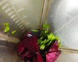 A picture of step 2 of Beetroot Spinach SoupWith Bread Spanich Appe.