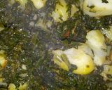 A picture of step 4 of Instant Palak Aloo.