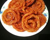A picture of step 9 of Singhada jalebi.