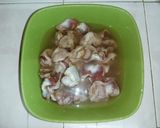 A picture of step 1 of Gizzard with rice and greens.