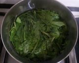 A picture of step 2 of Makki ki Roti with Palak Paneer.