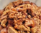 A picture of step 7 of Tofu Beef Gravels and Egg in Soy and Oyster Sauce.