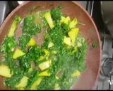 A picture of step 14 of Saag Aloo (spinach & patato curry.