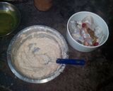 A picture of step 7 of Khatti meethi smoking dahi bhalla.
