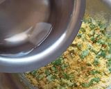 A picture of step 2 of Cornmeal Dhokla.