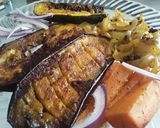 Foto del paso 8 de la receta: Asado vegetariano...🤔😜😛🍆🥒🥕🌰🌶🍯
