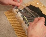 A picture of step 3 of California Roll (Uramaki Sushi) - Japanese #veganideas.