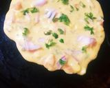 A picture of step 3 of Schezwan Besan Uttapam.